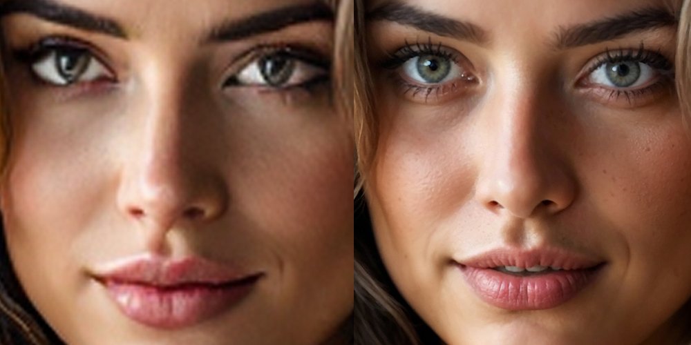 Imagen generada con IA del proyecto de cocinas con IA: detalle de ampliacion de mejora de imagen ia detalle de la cara para comunicación visual y campañas digitales